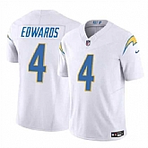 Men & Women & Youth Los Angeles Chargers #4 Gus Edwards White 2024 F.U.S.E. Vapor Limited Football Stitched Jersey,baseball caps,new era cap wholesale,wholesale hats
